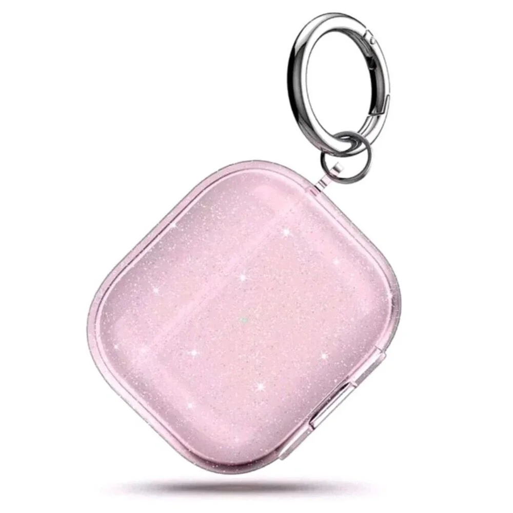 Pink Glitter Case Compatible With Apple AirPods 1 Shockproof